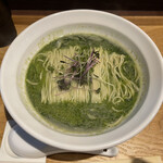 NIBOSHI MANIA - 特濃浅利ニラ煮干蕎麦 1,000円