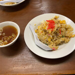 手打ちラーメン 笹 - 半チャーハン