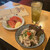 山家 支店 - 料理写真:豚ポン酢、冷やしトマト、緑茶ハイ