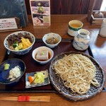 Kihachi - セット内容　そば豆富・そば茶団子・香の物付