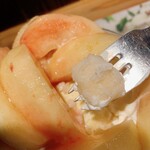 蔵カフェ 草風庵 - 山梨完熟もものパフェ 