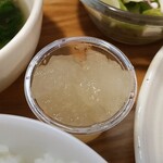 キッチン ブルー グローブ - 七夕なので、桃とレモンのゼリーが、付いてました！？