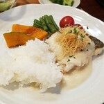 キッチン ブルー グローブ - ご飯を乗せます