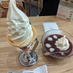 Mihashi - ソフトクリーム＆クリーム冷やし白玉しるこ