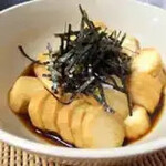 Yam pickled in wasabi and soy sauce
