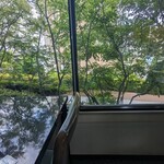 焼肉 有宏 - キレイな木々の席にすわりました。