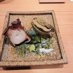 鮨 さかい - 煮蛸は福岡で旨味が強い、蒸し鮑は唐津