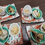 旬魚 たつみ 鳥取店 - お通し それぞれ内容が違ってて面白いです♪