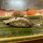 Tsukiji Sushi Sei - “鯵” 鯵って寿司ネタにするとこんなにも上品で味わい深いものになるのか！といつも感心してしまいます。