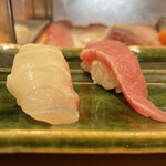 Tsukiji Sushi Sei - “鯛と中トロ”どちらから先に…。勿論？鯛→中トロ このコンビネーション抜群です。これぞ、ザ・寿司！
