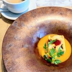 La Brianza - マンゴーとバナナのセミフレッドハイビスカスジュレマンゴーソース。またまた新作いただけてありがとうございます(^^)/☆まったりトロピカルなマンゴーとバナナの味わいも良くて素晴らしく好みでした