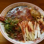 尾道らーめん 燈 - うらじゃラーメン(大)黄ニラトッピング