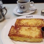 スマート珈琲店 - フレンチトーストセット￥1,000