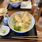 手打ちうどん寺屋  - かしわ天ぶっかけうどん