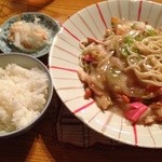 Nagasaki Champon Sara Udon Nadeshiko - 太麺皿うどん定食@850円