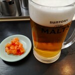 Aji No Meimon - 生ビールとカクテキ
