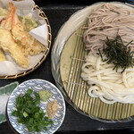 藪庵 - 天ざる（竹）うどん・そば合盛