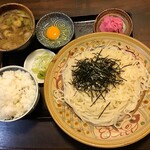 麺処 おおぎ - 鴨せいろうどん うどん大盛り 大盛り定食セット ご飯追加後