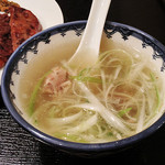 福太助 - 牛タン焼定食についてくる、テールスープ。