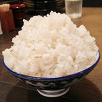 福太助 - 牛タン焼定食の麦ご飯。