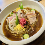 中華そば麦右衛門 - これも冷や冷や〜猛者エビ使用の冷やし五目中華そば(o^^o)