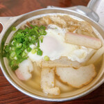 鍋焼うどん アサヒ - 鍋焼玉子うどん（880円税込）