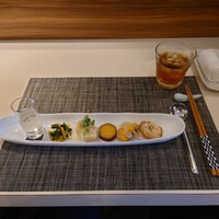 西洋厨房ciel - ●Ciel Lanch　3,300円　の前菜▷前菜
                    ○桃のドリンク
                    薄味な桃の風味ある味わい。
                    桃の天然水よりは濃いかな❔