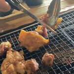 ろばたやき山ろく - 食べやすいサイズ感にカット