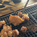 ろばたやき山ろく - 食べやすいサイズにカット♪