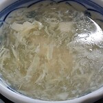 Baku ryuu - 莫龍中華食堂 ＠茅場町 水餃子定食に付く溶き玉子スープ