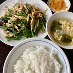 英弘 - 
            ◆今週のサービス定食 650円税込
            豚肉とニンニクの芽炒め
            ＋ライス.スープ.漬物
            