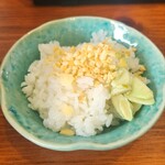 千葉そば 幸 - 追い飯ニンニク