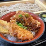 鶏彩 - ざる蕎麦とミニ鶏天丼