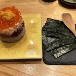 スシエビス 恵比寿本店 - ◎ウニいくらミルフィーユ。¥980。