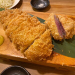 とんかつ紅の豚 - B定食(ロースとヒレかつ)