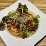 八幡麻婆 雅 - 冷やし担々麵 辛さ増し(950+100円)