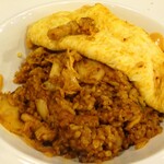 KABUN NO KIMUCHA - キムチチャーハン（小）：玉子焼の下にキムチチャーハン