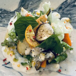 Karuthibeito - 夏野菜のグリルサラダ　パルミジャーノソース