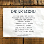 ミーティングハウス - ドリンクメニュー 例