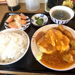 幸蘭 - ◆ 日替わりランチ ¥700-
(ベビーホタテと卵のチリソース)