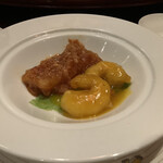 萬珍樓 - 海老の柚子ソースと白身魚のチリソース