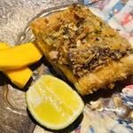 蓬左茶寮 - 雲丹乗せアジフライ