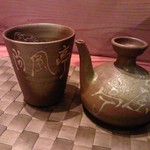 尚風亭 - 泡盛はオリジナルカラカラとグラスで