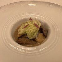 オーベルジュ フレンチの森 La Rose - 鮑とポルチーニ、バターベースのソース