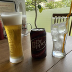 チェンジイズバーガー - ランチビールとドクターペッパー