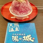 ぷるぷる - ﾅﾉかき氷ｸﾞﾚｰﾌﾟ160円+ｿﾌﾄｸﾘｰﾑ110円