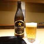 富小路 やま岸 - 最初はビール♪