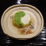 富小路 やま岸 - 冷やし加茂茄子、長芋とおくら