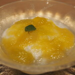 割烹さいお - 豆乳ムース＆メロンコンポート