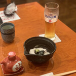 Meigetsu Antanakaya - ビール、とろろ